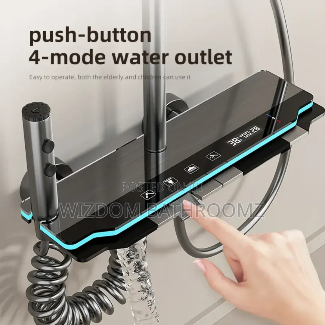 Led Display Piano Shower