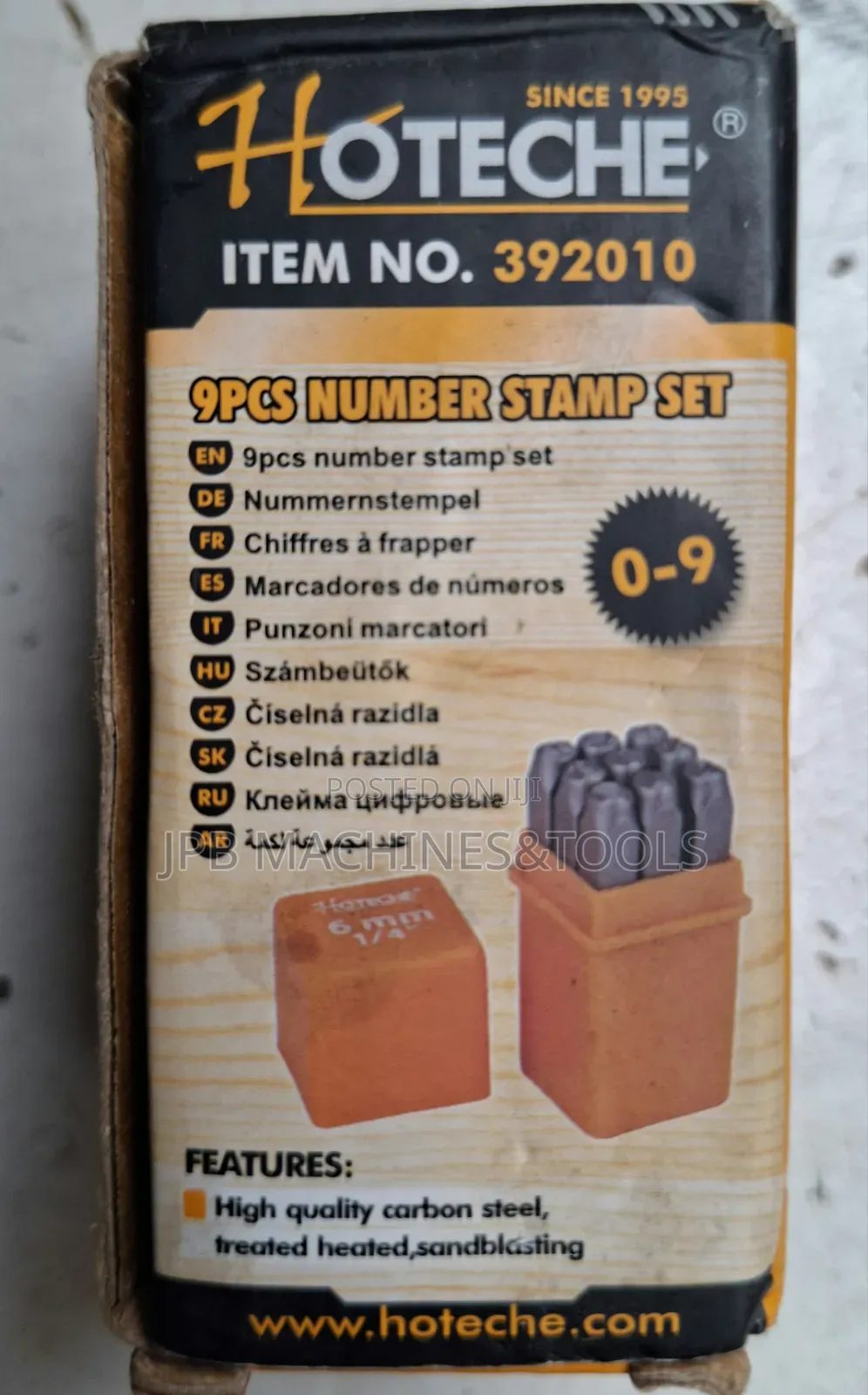 Original Hoteche Number Stamp Set 0-9