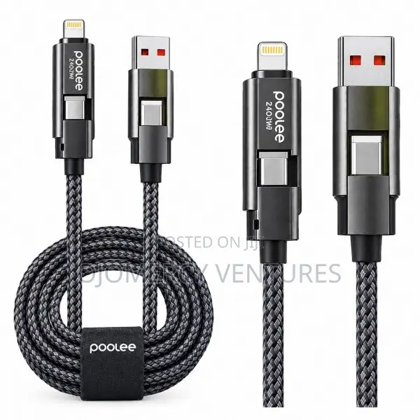 POOLEE CPX4 Pro Max 4-in-1 240W Charging Cable
