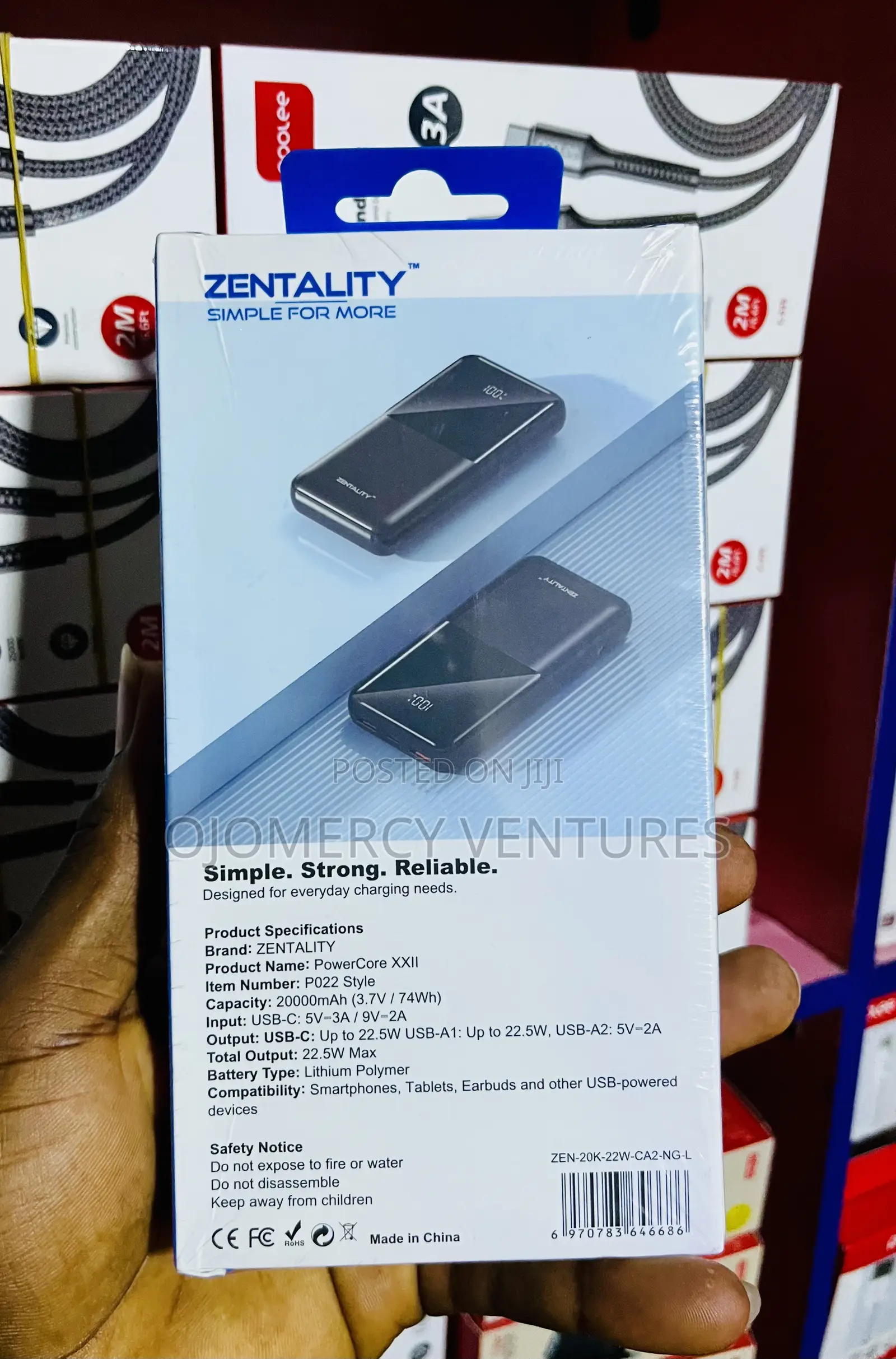 Zentality Powercore XXII 20000mAh Power Bank With 22.5W Superfast.