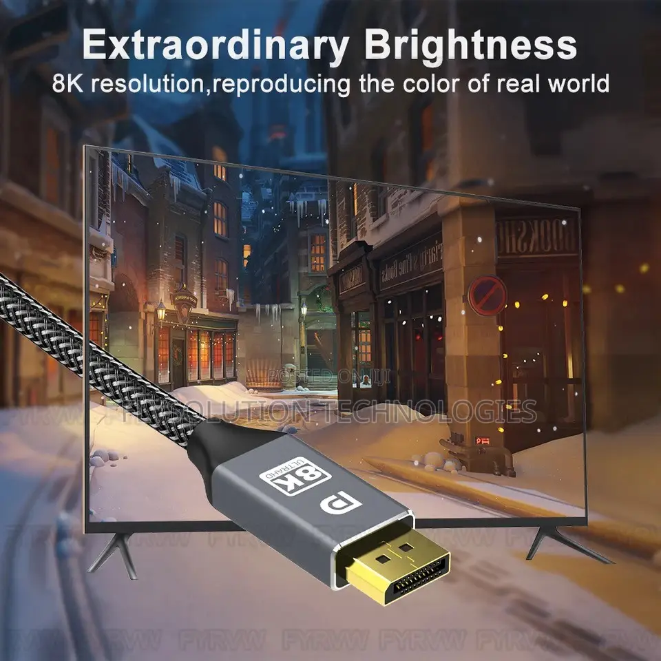 DP1.4 Cable DisplayPort Cable DP 8K for Video PC Laptop TV - 3M