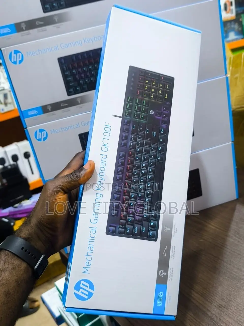 HP GK-100F Gaming Mechanical Keyboard 104-Key USB RGB for PC & Laptop