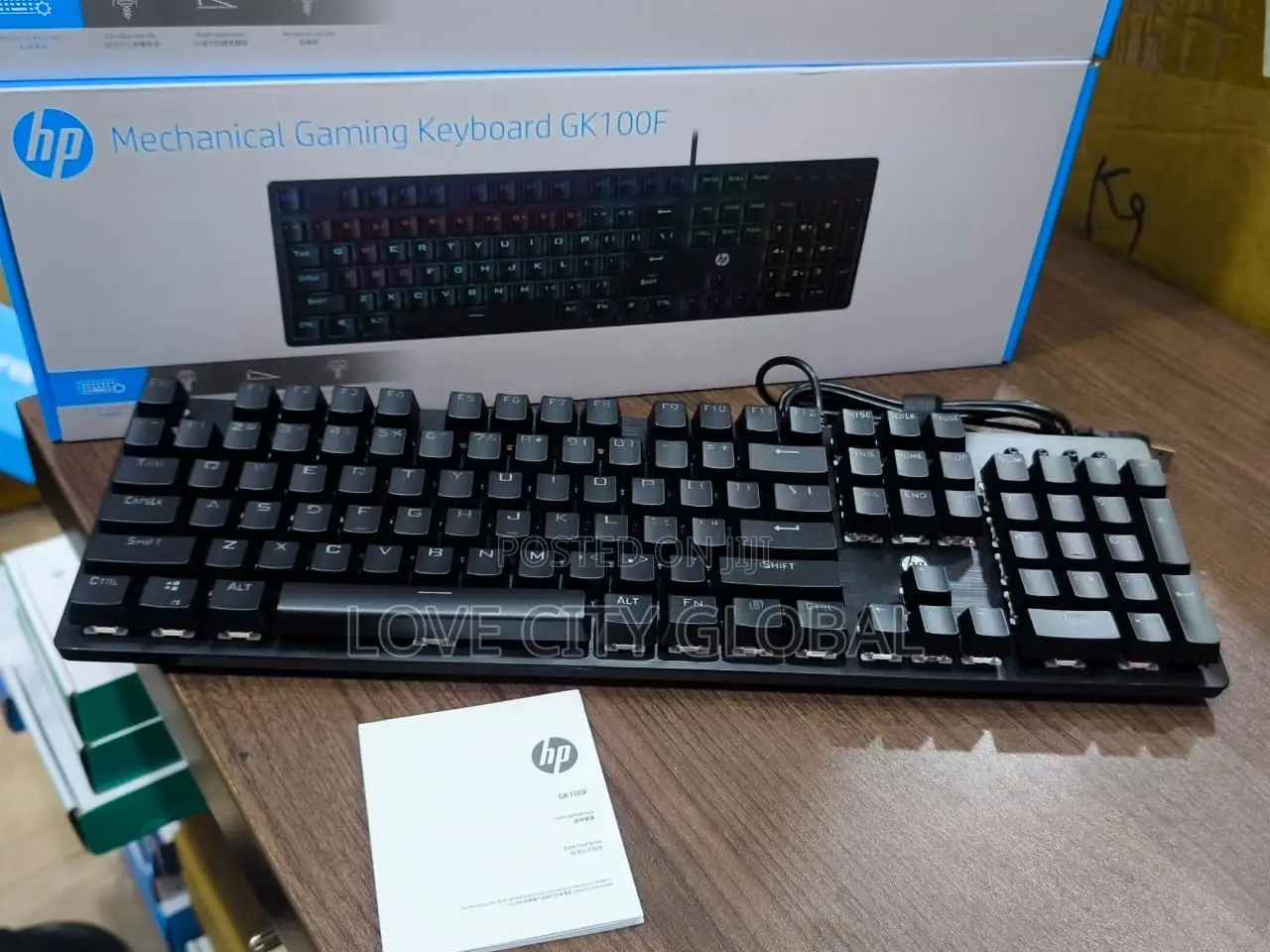 HP GK-100F Gaming Mechanical Keyboard 104-Key USB RGB for PC & Laptop