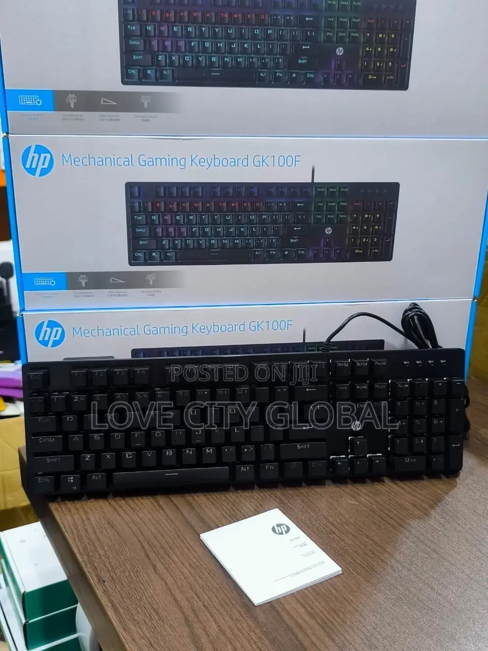 HP GK-100F Gaming Mechanical Keyboard 104-Key USB RGB for PC & Laptop