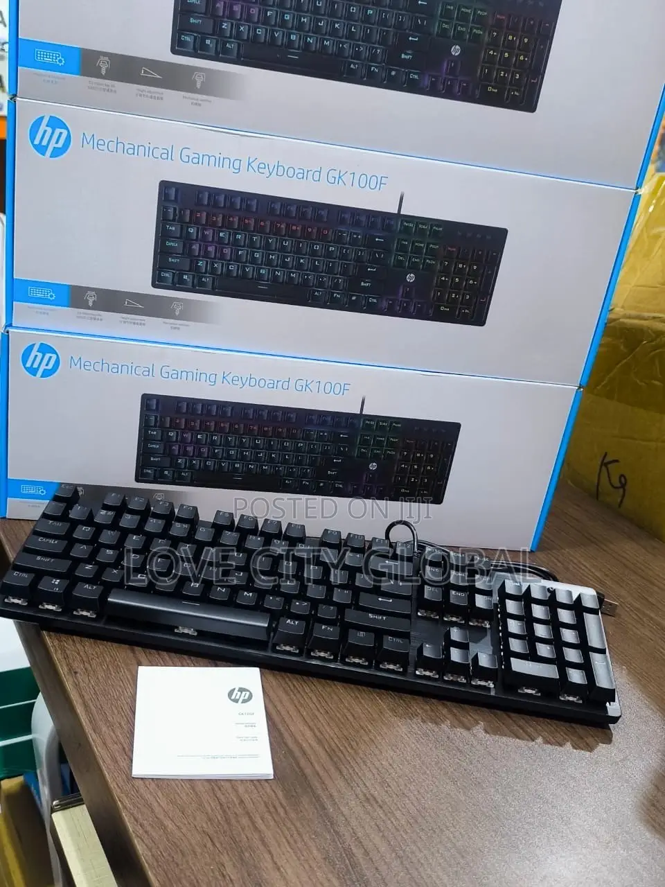 HP GK-100F Gaming Mechanical Keyboard 104-Key USB RGB for PC & Laptop