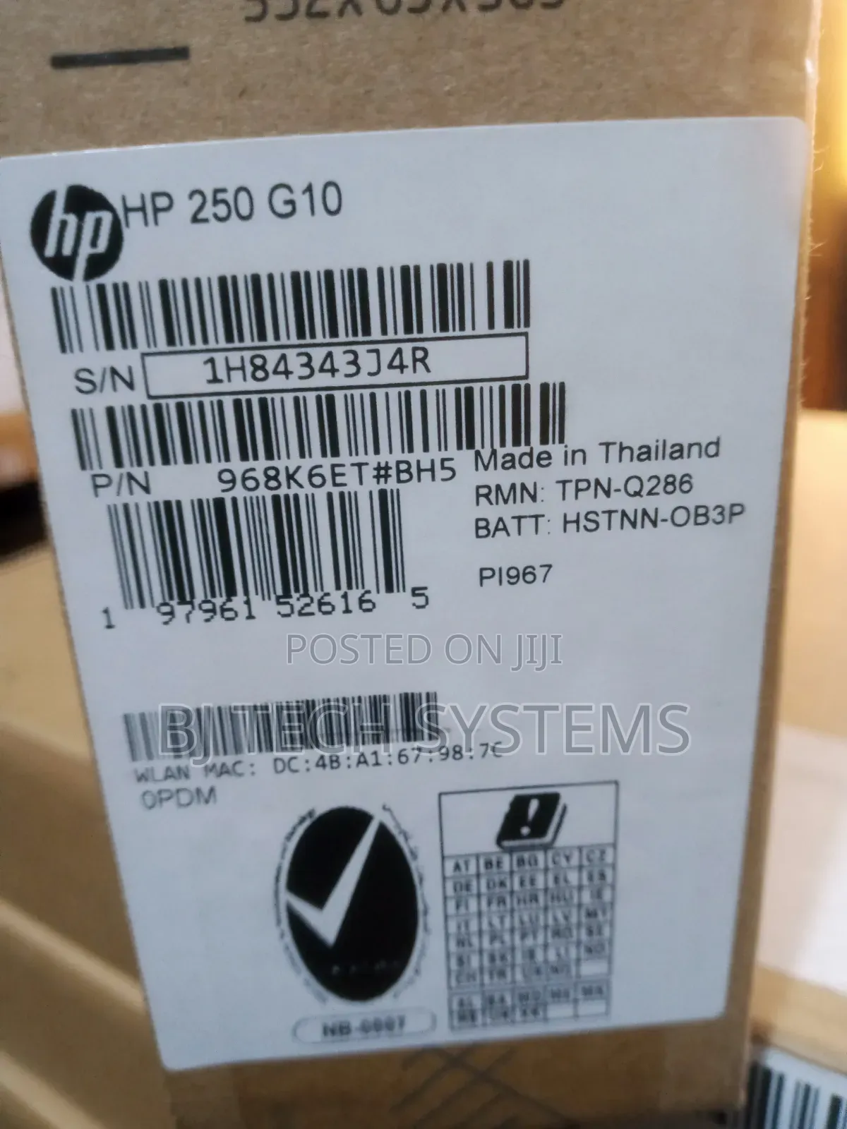 New Laptop HP 250 G10 8GB Intel Core i5 SSD 512GB