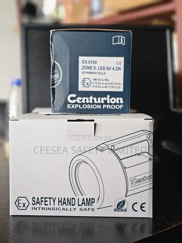 Zone 0 Centurion EX-6100 ATEX Intrinsically Safe Safety Hand Lamp
