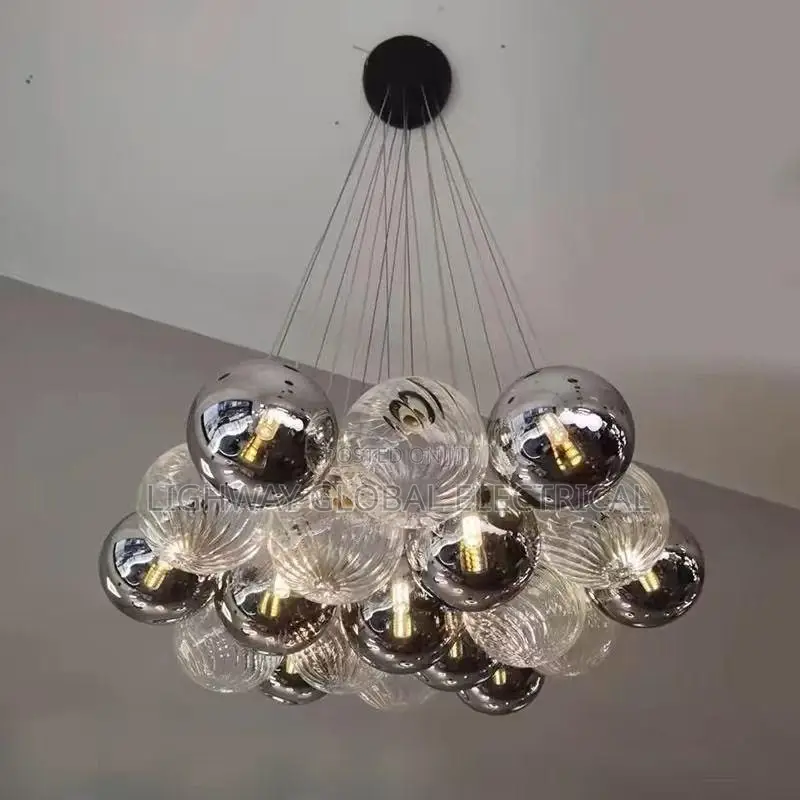Elegant Multi Colored Glass Nordic Chandelier