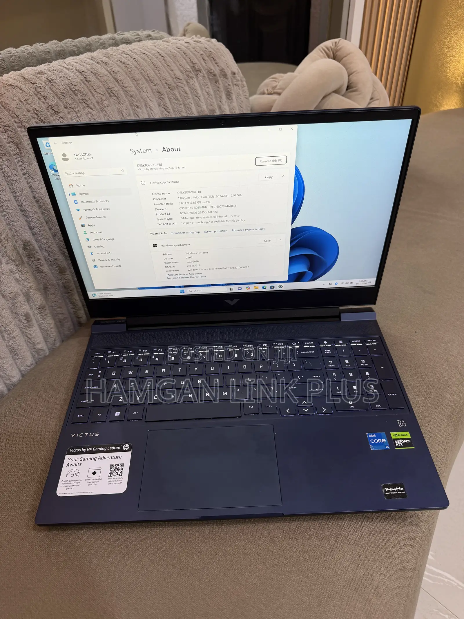 Laptop HP Victus 15 8GB Intel Core i5 SSD 512GB