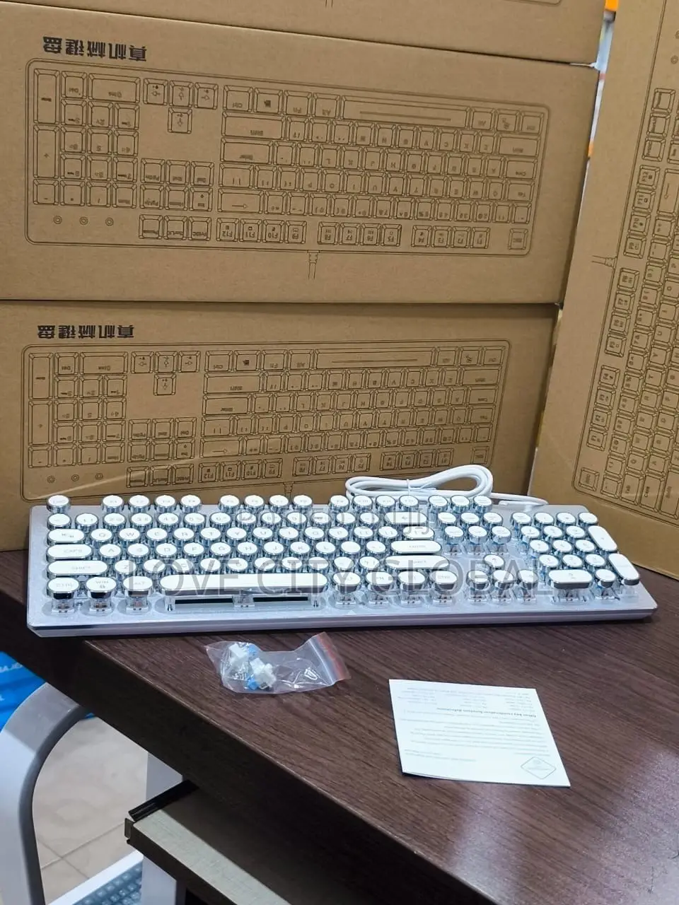 HJK920 Gaming Mechanical Keyboard RGB Backlit 104 Keys Round Keycaps