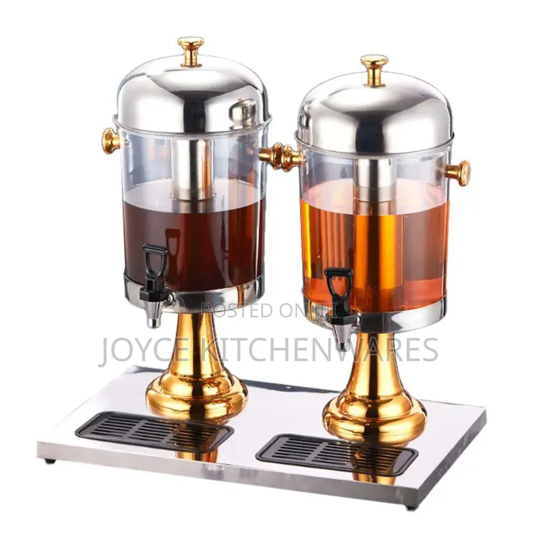 Double Stainless Steel Juice Dispenser Set