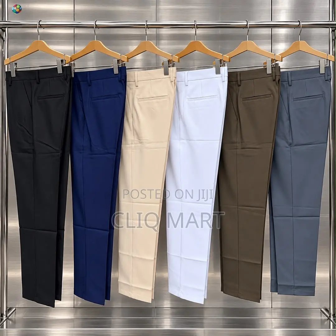 Designer Extended-Tab Tailored Trousers | Cream & Black
