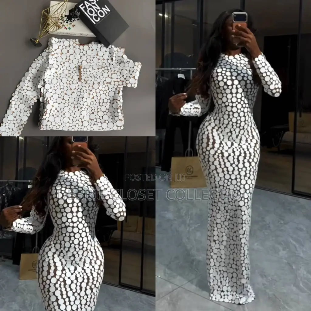 A Fashionable White Long Dress for Our Ladies