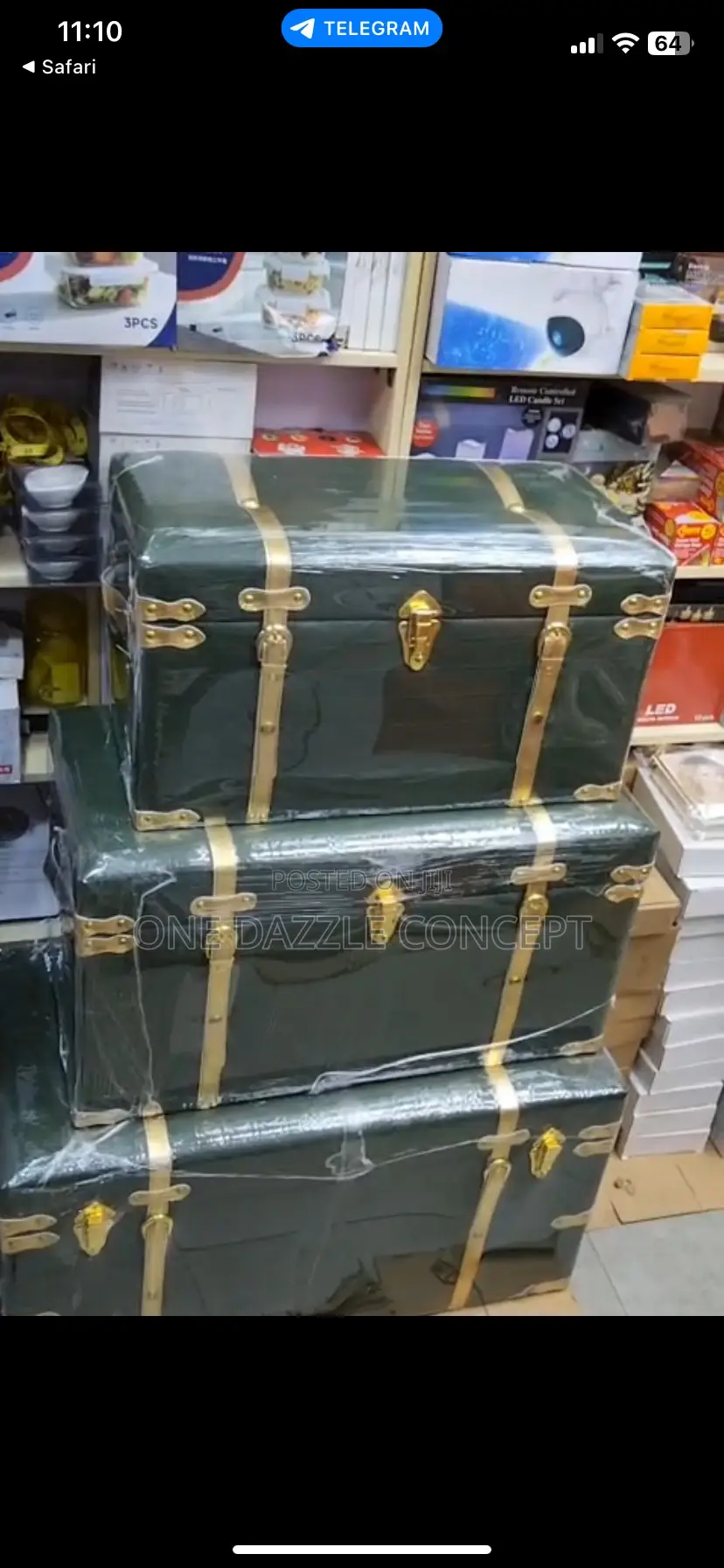Green &Gold Embossed Hamper Luxury Box /Storage Box