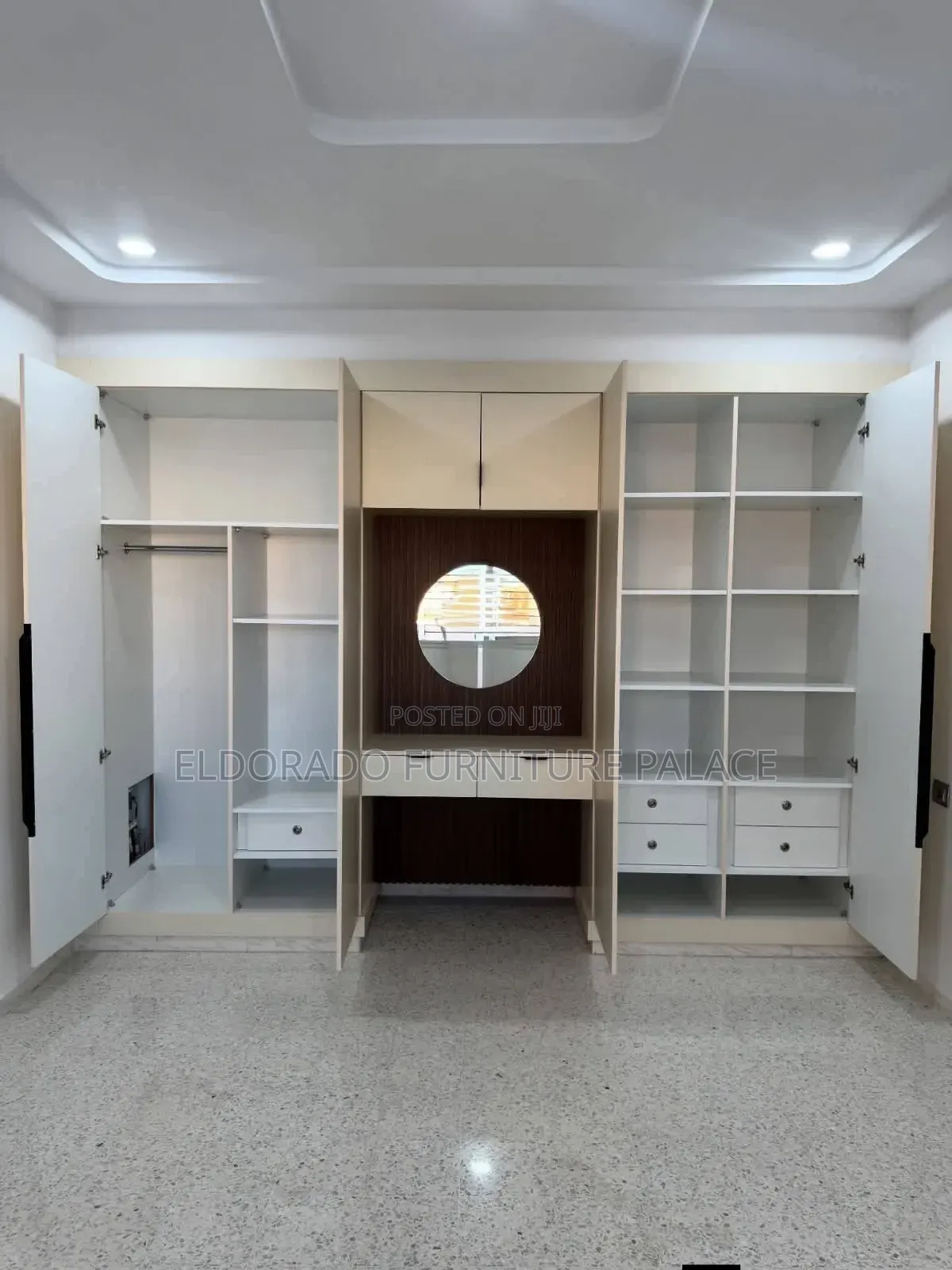 Quality Wooden Wardrobe With Mirror Console