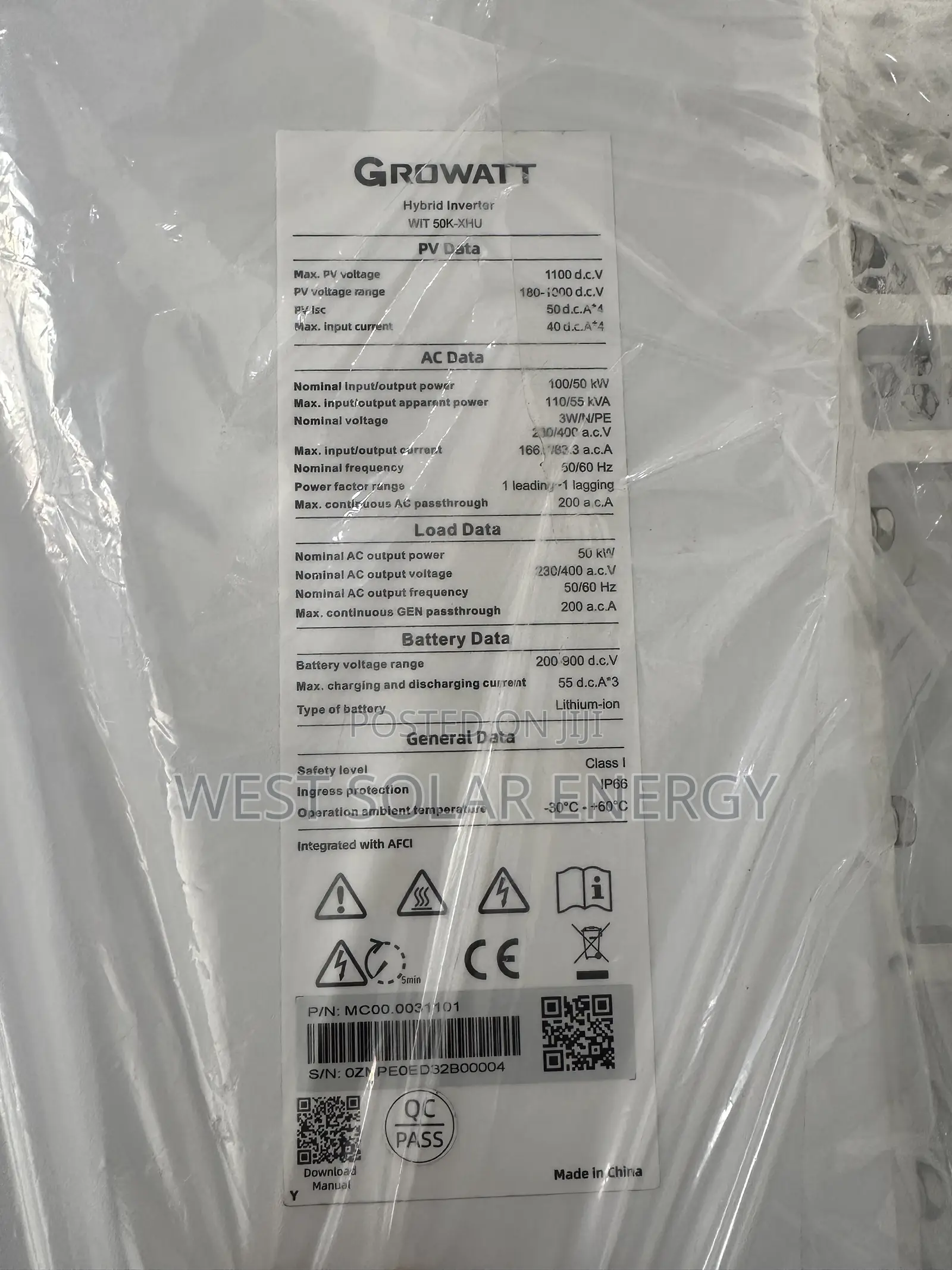 50Kva Growatt Three Phase Hybrid Inverter