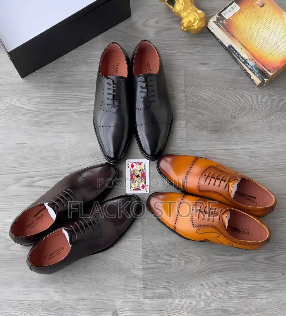 Premium Tom Ford Vintage Leather Brogue Shoes