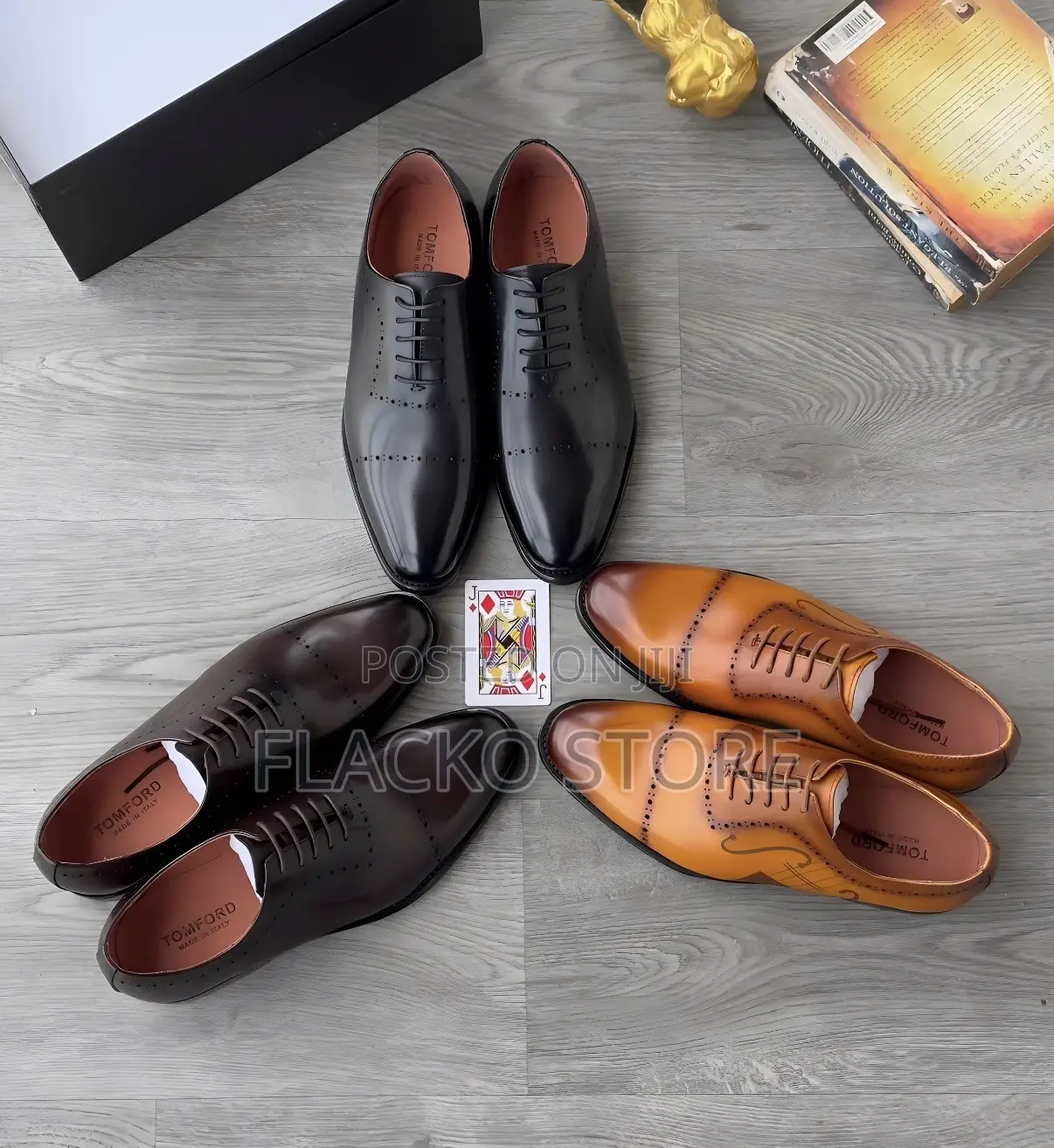 Premium Tom Ford Vintage Leather Brogue Shoes