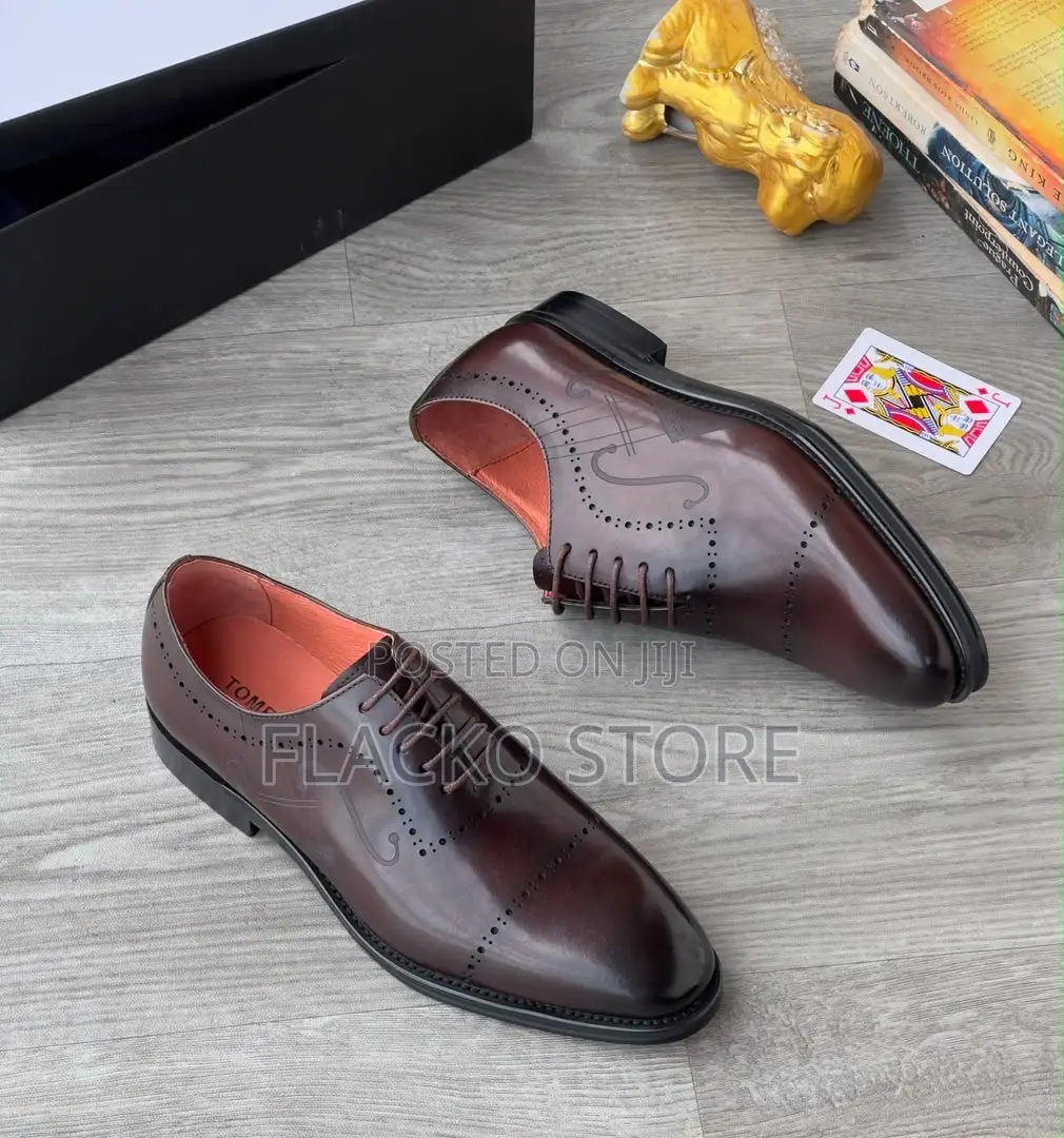 Premium Tom Ford Vintage Leather Brogue Shoes