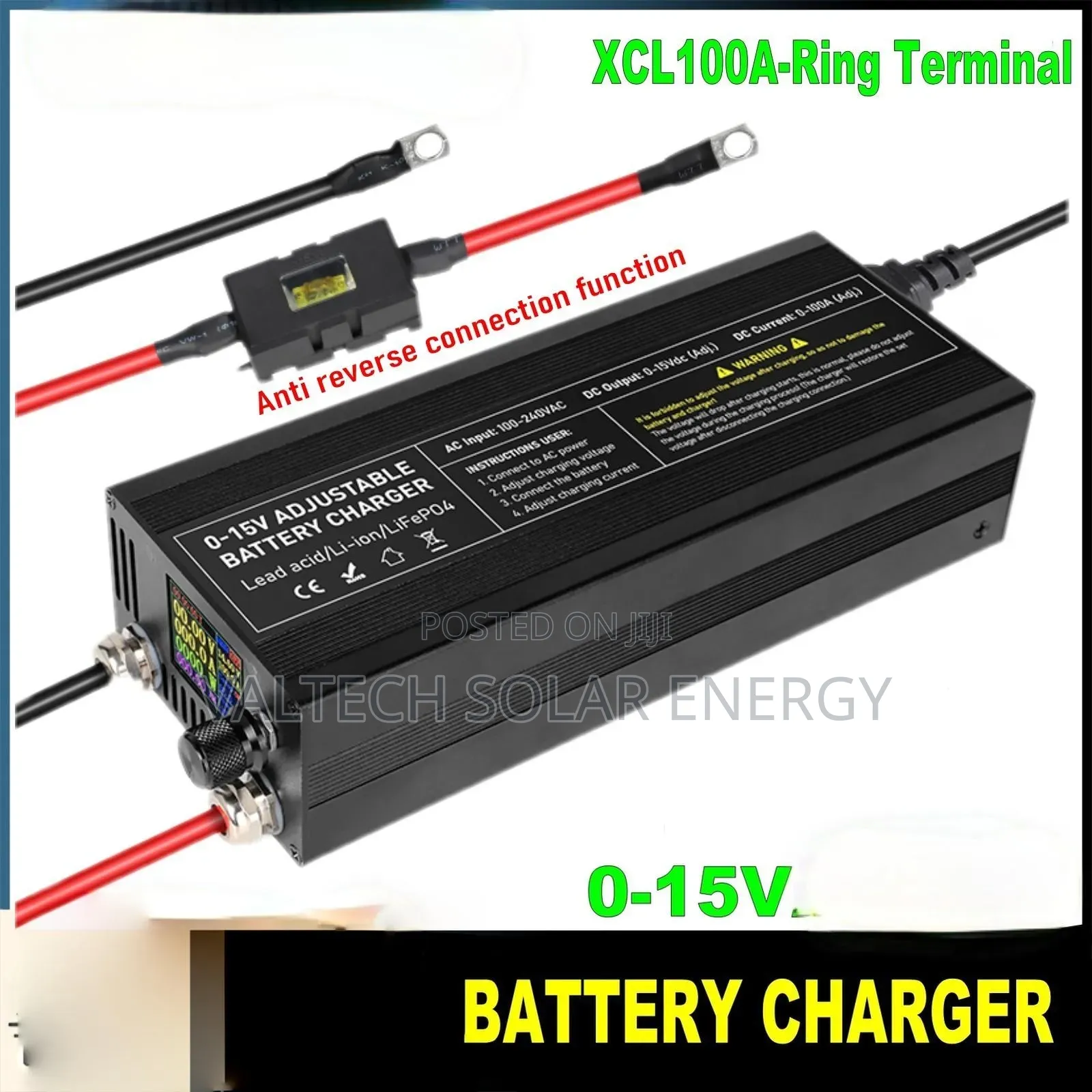 0v - 15v 60a/80a/100a Adjustable Battery Charger
