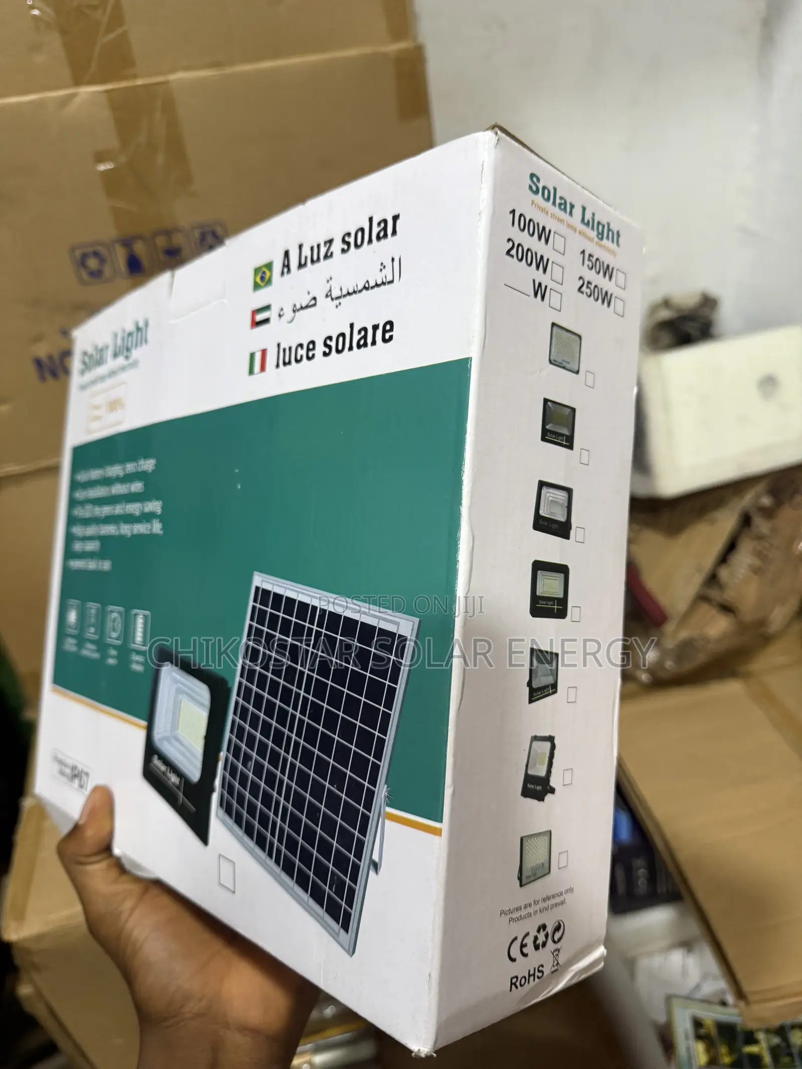 500W Solar Flood Light IP67 – Outdoor Security & Street Light