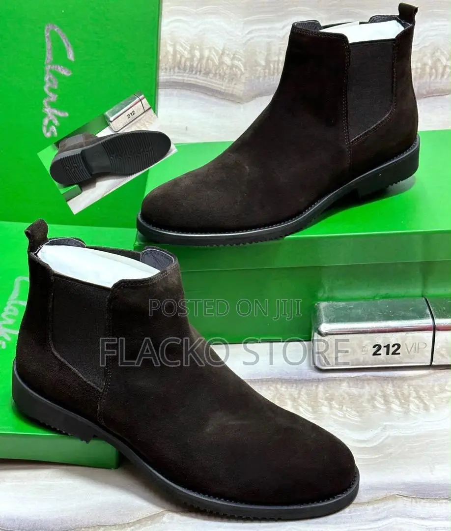 High Quality Suede New Clarks Chelsea Boots