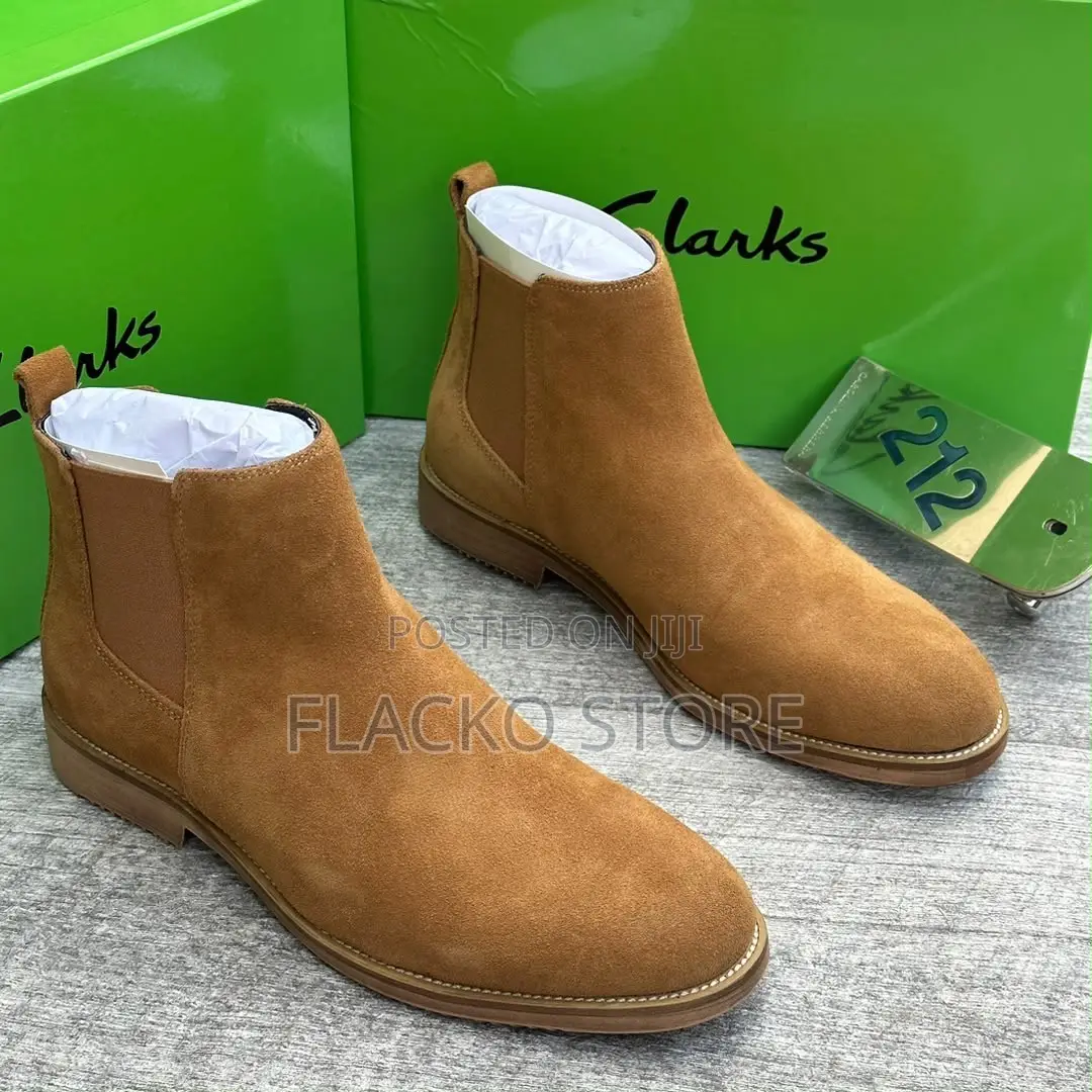 High Quality Suede New Clarks Chelsea Boots