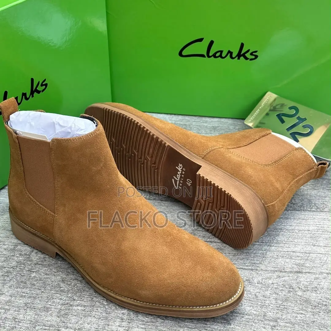 High Quality Suede New Clarks Chelsea Boots