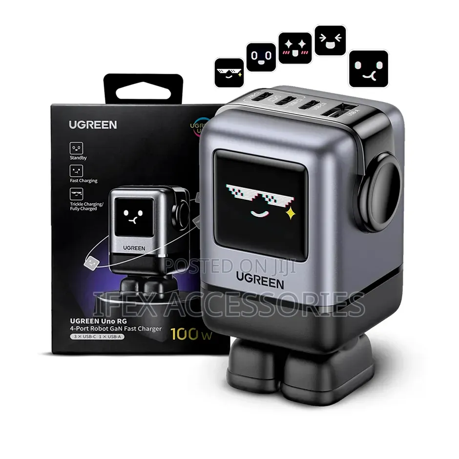UGREEN Uno RG 4-Port Robot GaN Fast Charger (100W)
