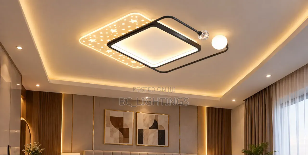 Nordic Bedroom Ceiling Lamp Creative Geometric Master Bedroom Light