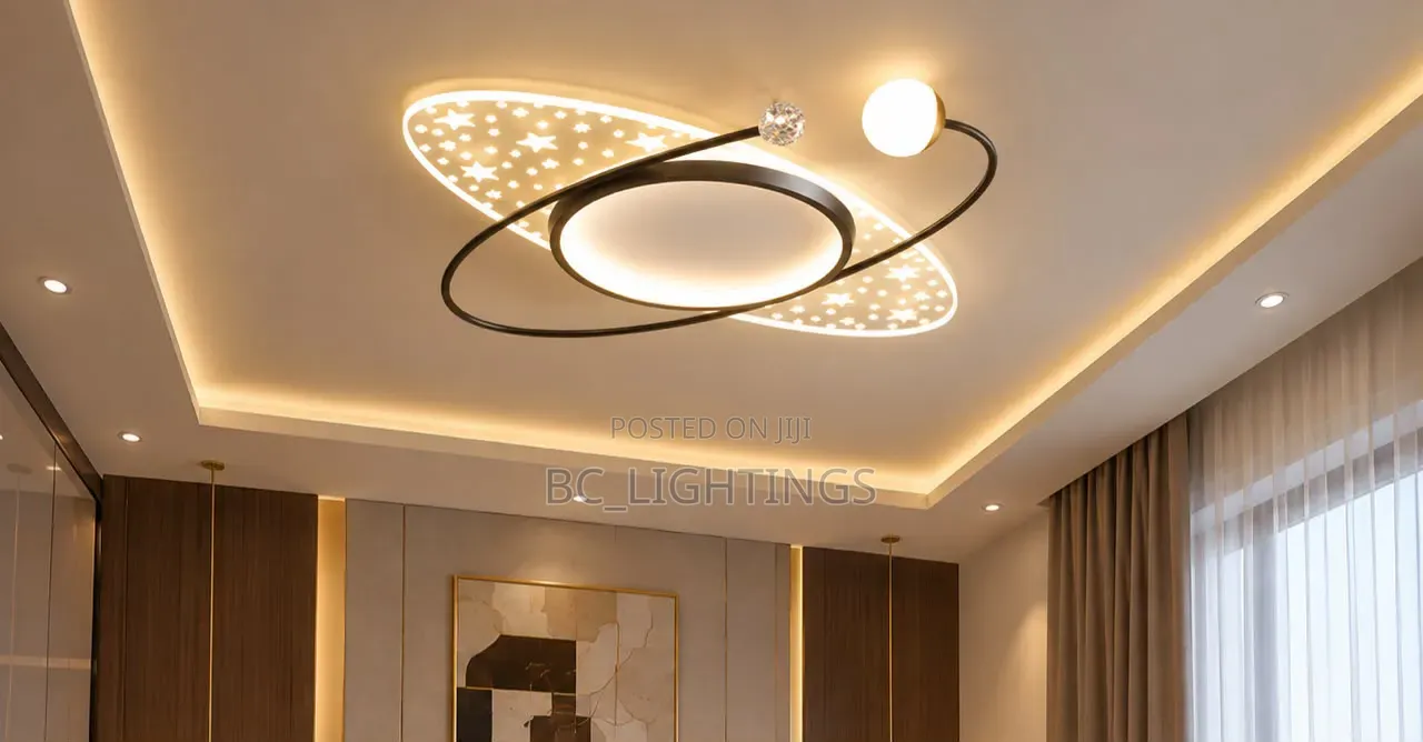 Nordic Bedroom Ceiling Lamp Creative Geometric Master Bedroom Light