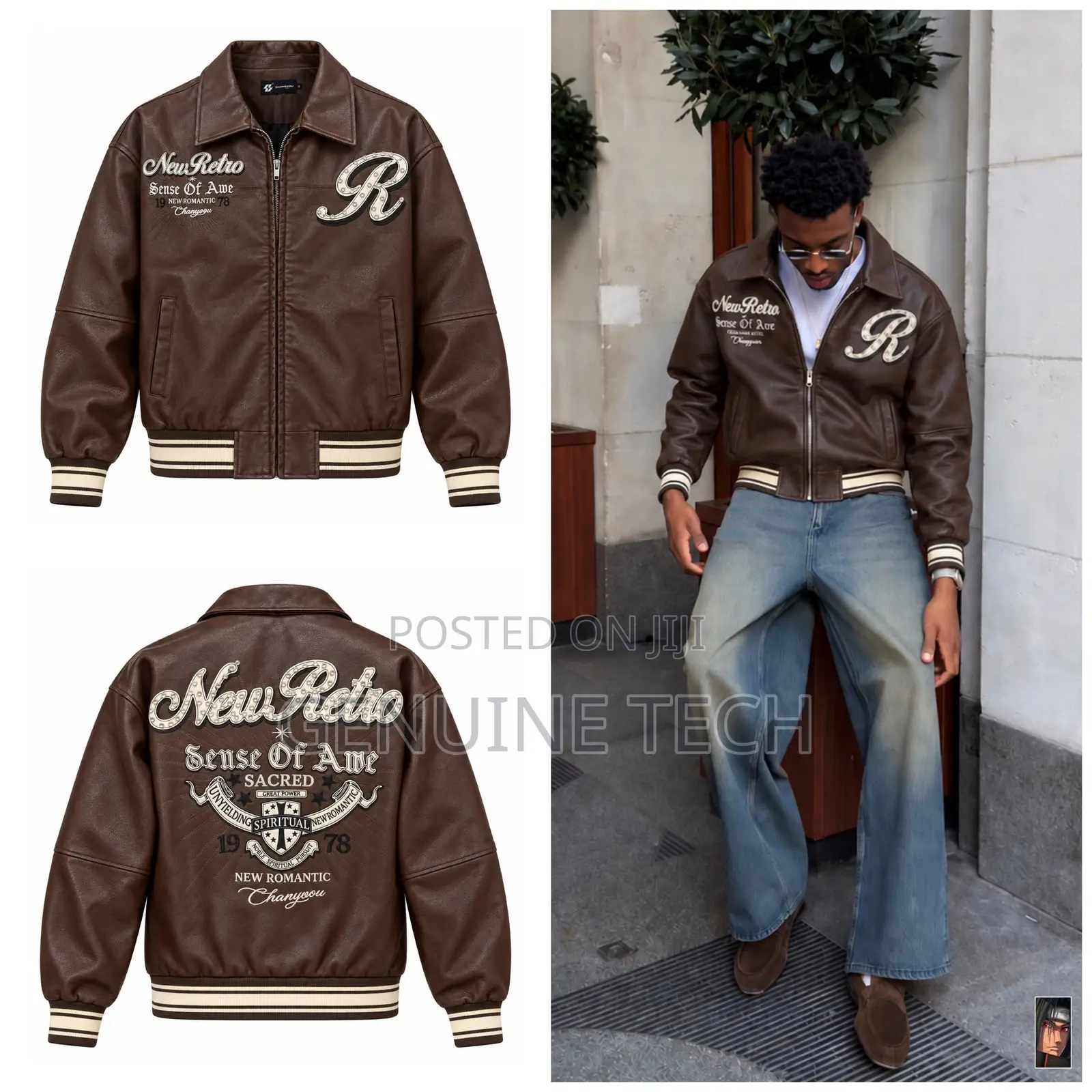 Premium Quality Chanyoou Bomber Leather Jackets With Stone