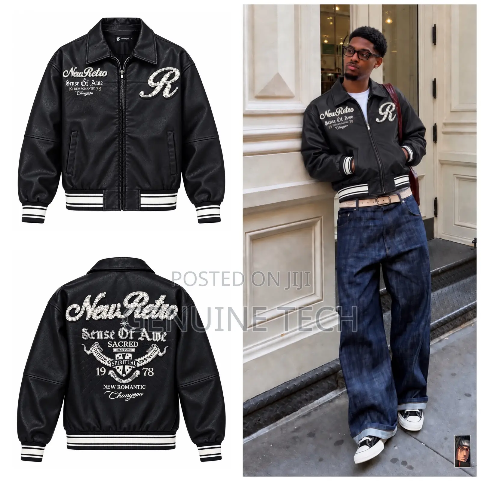 Premium Quality Chanyoou Bomber Leather Jackets With Stone