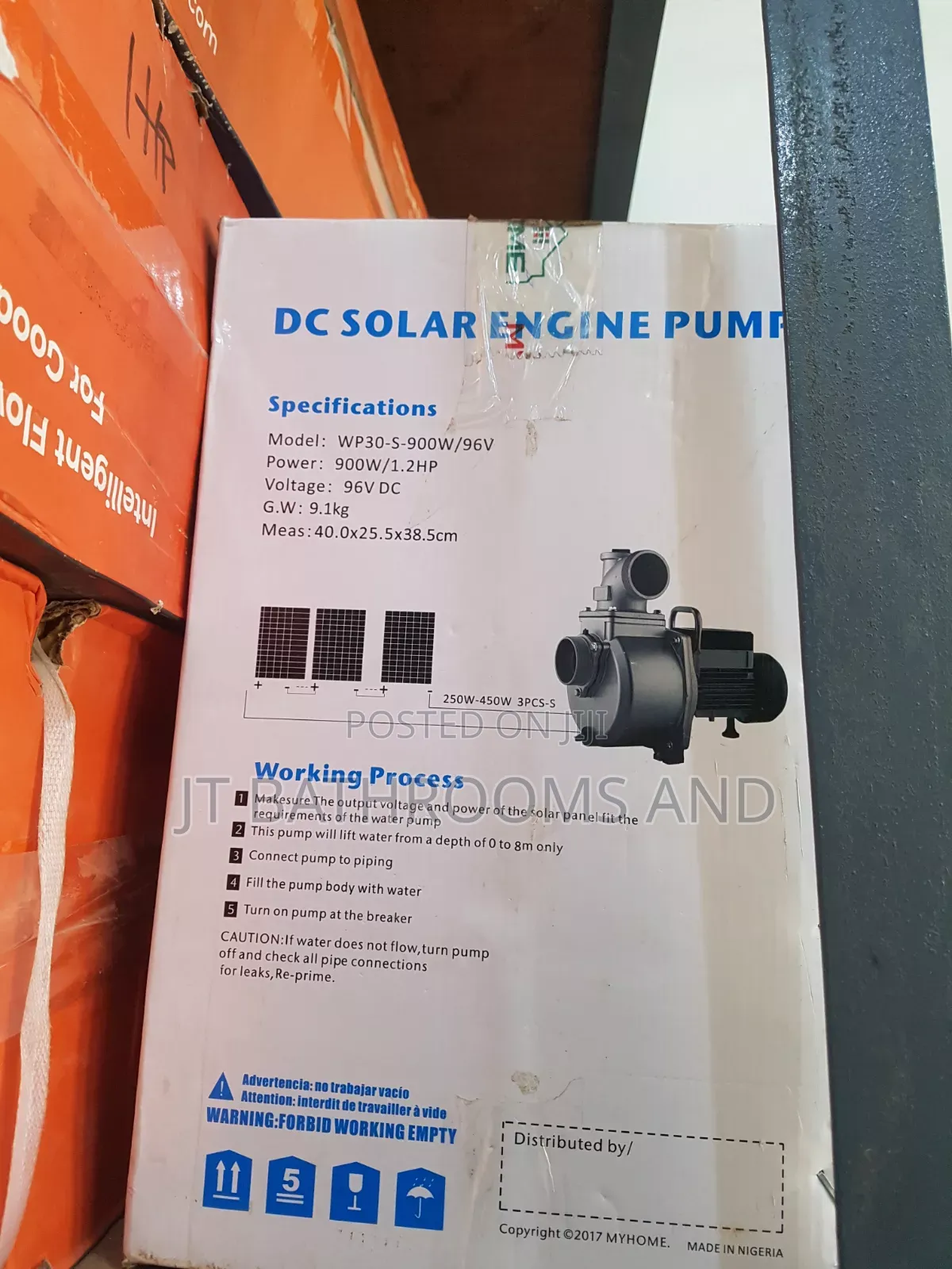 Surface/Booster Water Pump
Power: Solar/Dc Powered
: 96v–124v Dc