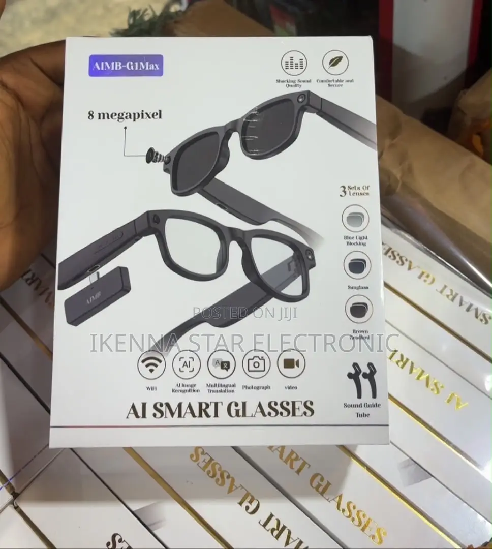 AIMB G1 Max- AI Smart Glasses – 8MP Camera, WiFi, AI Translation