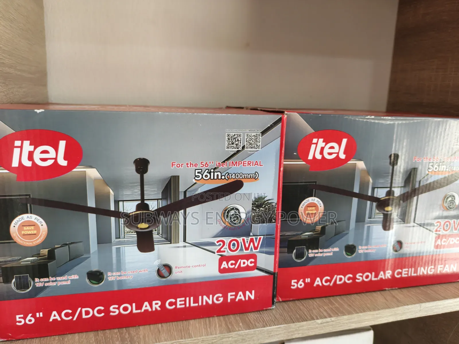 Itel 56" AC/DC Ceiling Fan