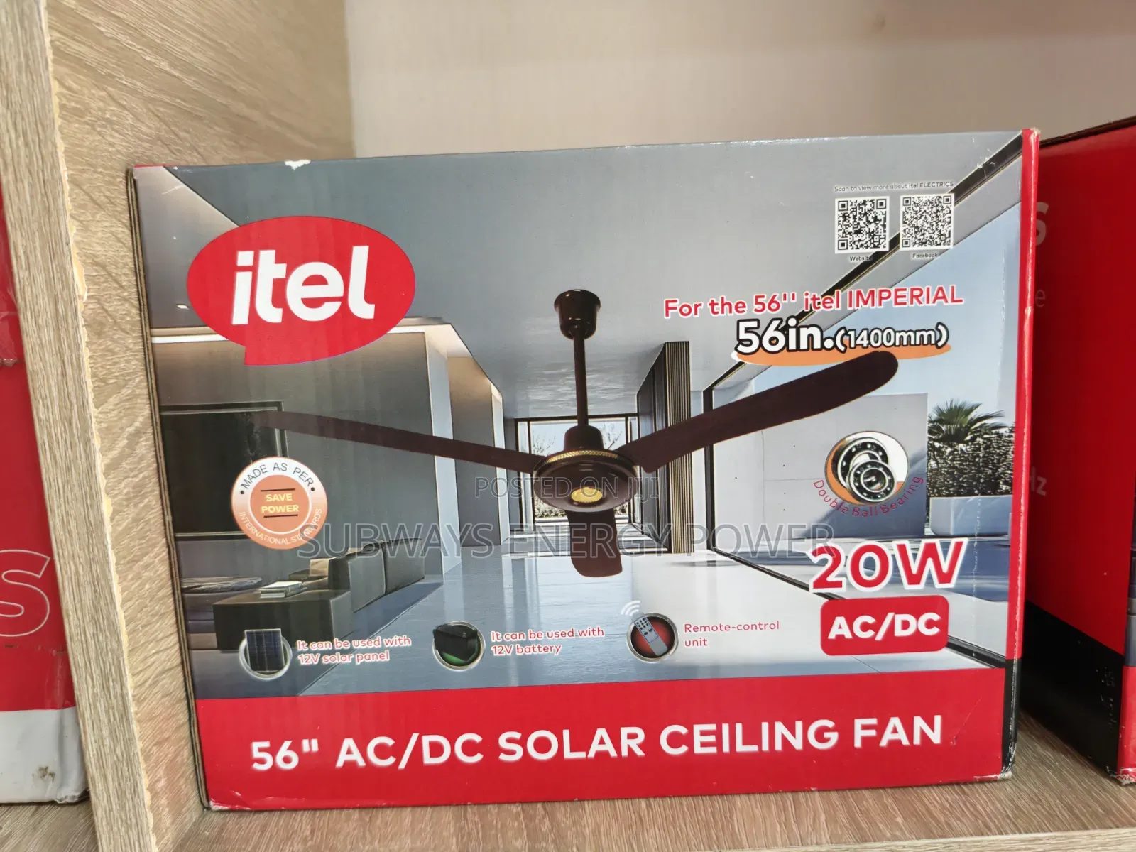 Itel 56" AC/DC Ceiling Fan