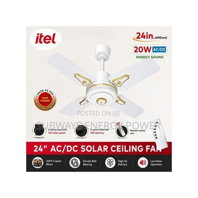 Itel Solar Ceiling Fan AC/DC