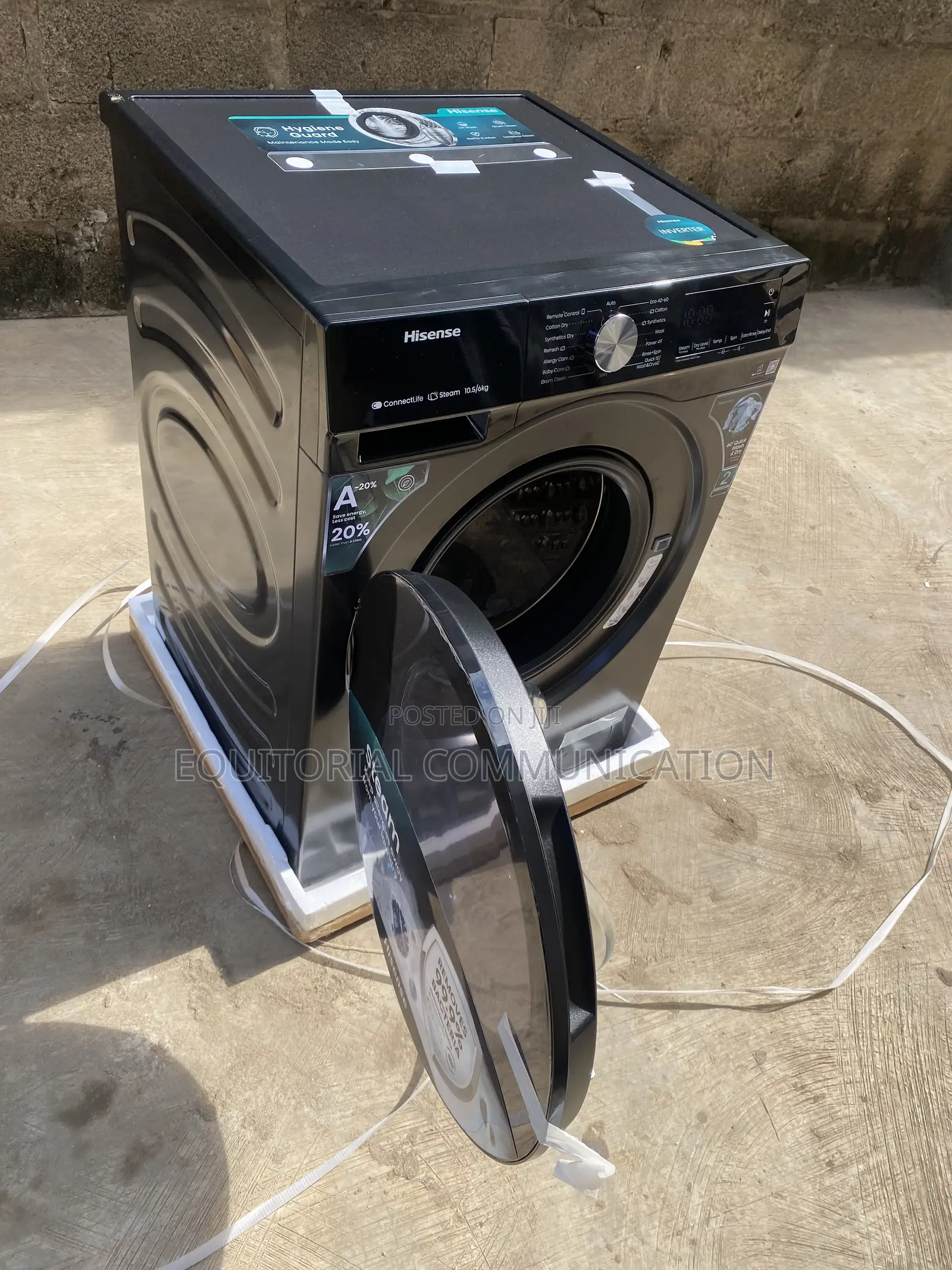 Hisense WD3S1043BT Front Load Laundry Combo 10.5KG Wash/6kg Dry