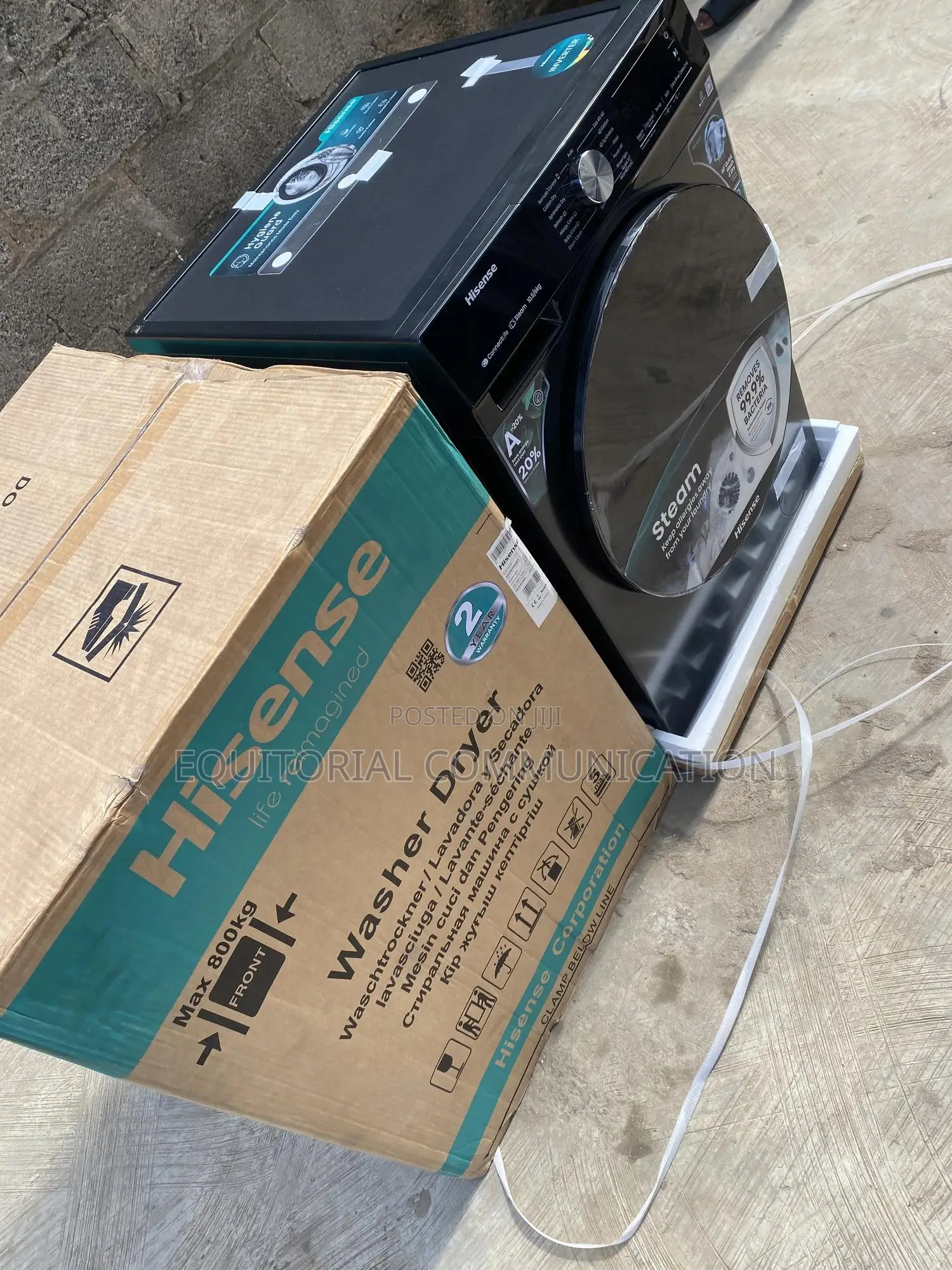 Hisense WD3S1043BT 2-in-1 Front Load Laundry Machine 10.5kg/6kg
