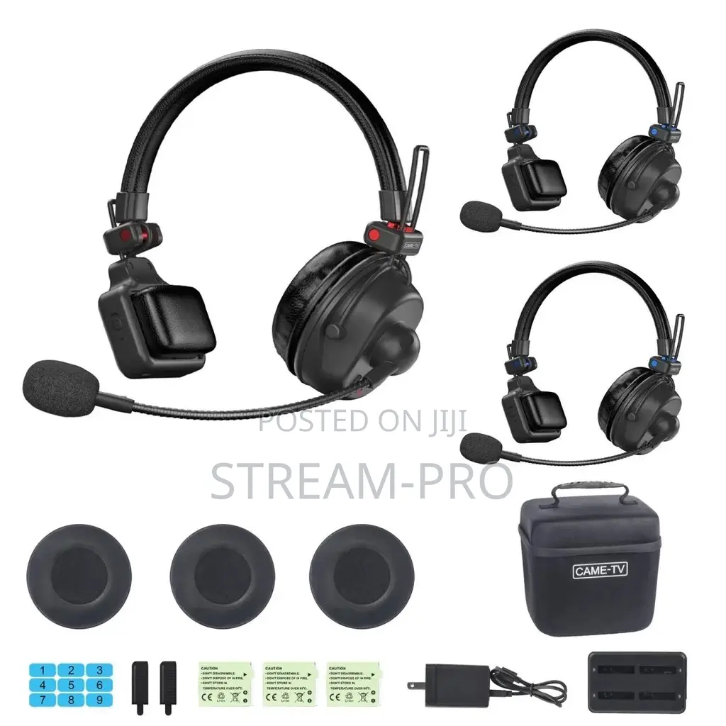 CAME-TV WAERO Pro Lightweight Wireless Intercom Headset - 3 Pack