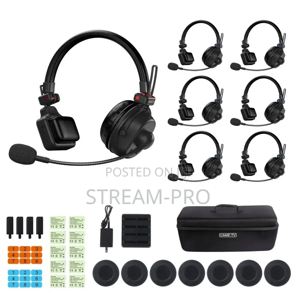 CAME-TV WAERO Lightweight Wireless Intercom Headset - 7 Pack