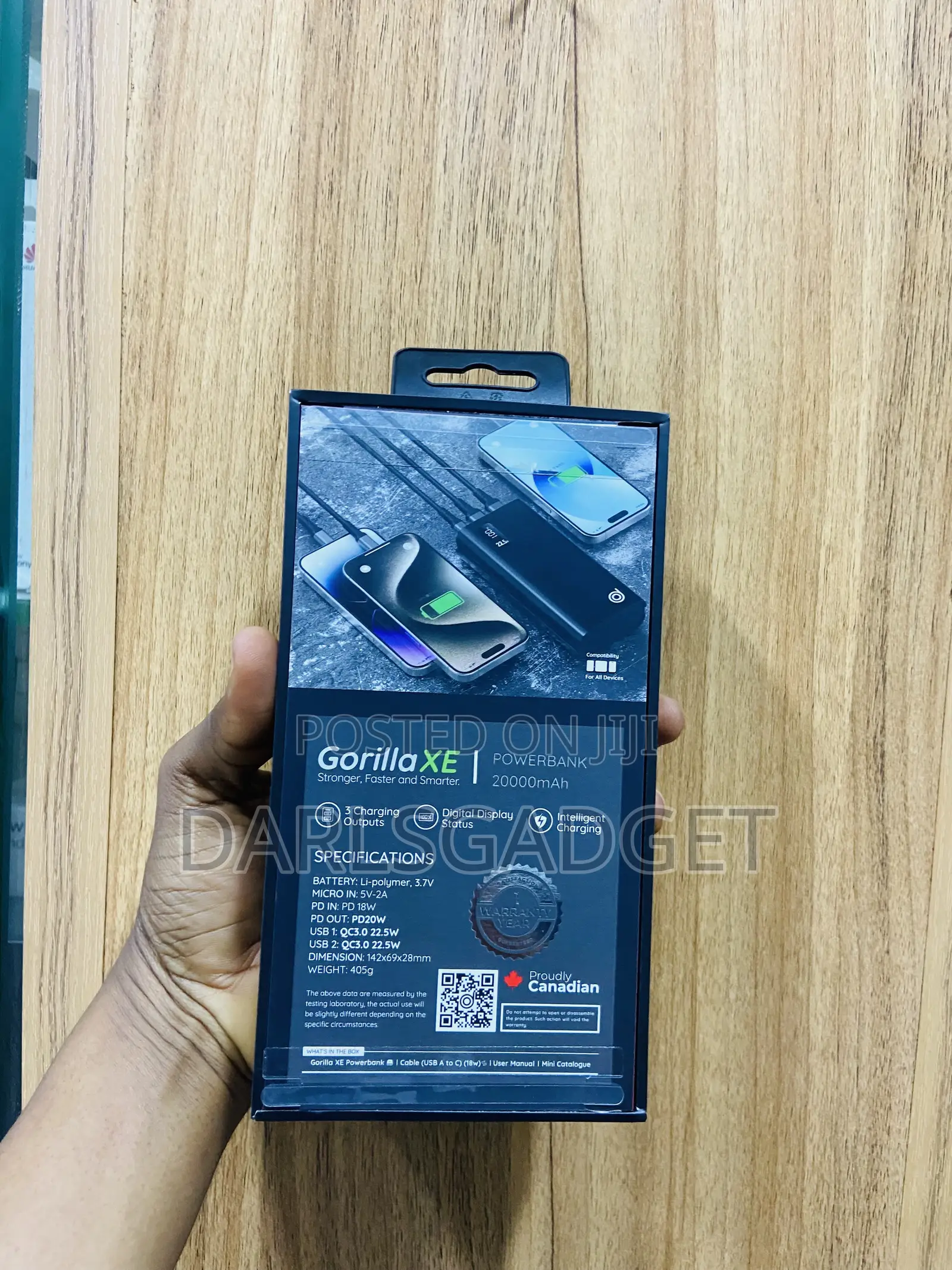 Digifon Gorilla XE 20000mAh Power Bank 22.5W Fast Charge Type-C USB