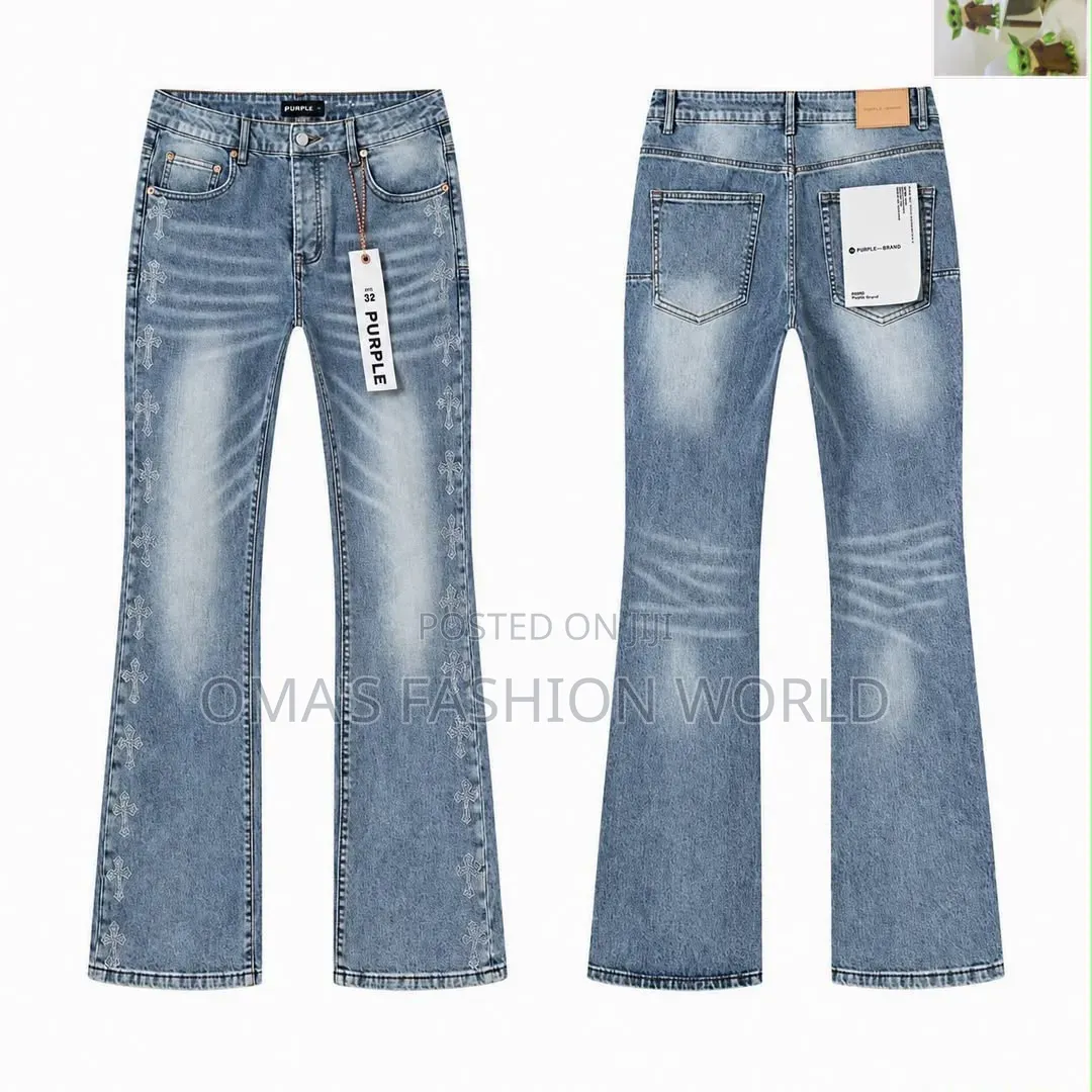 Fresh Jeans, Fresh Drip! High-Quality Purple Brand Baggy Jeans