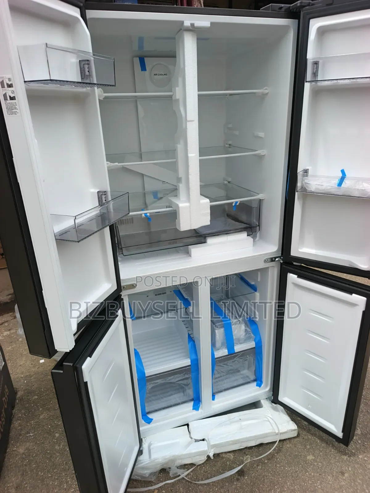 470-Liter Bruhm 4-Door Inverter Glass Door Refrigerator.