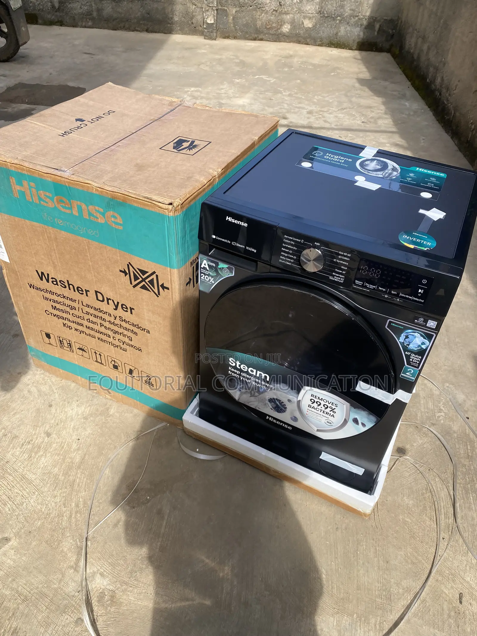 Hisense WD3S1043BT 10.5kg/6kg Front Load Laundry Wash & Dry Unit