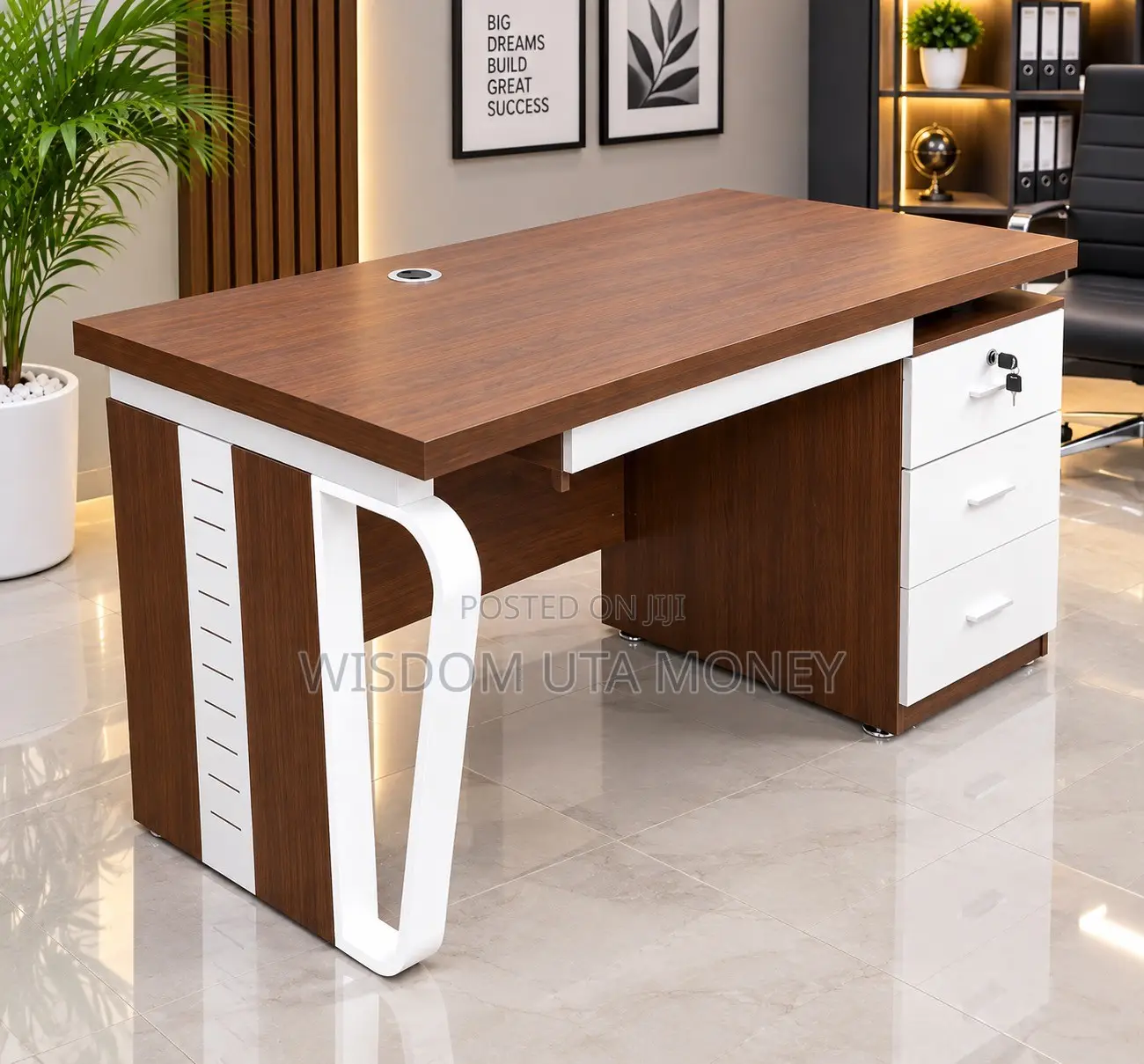 1.2M Executive Office Table With 3 Drawers