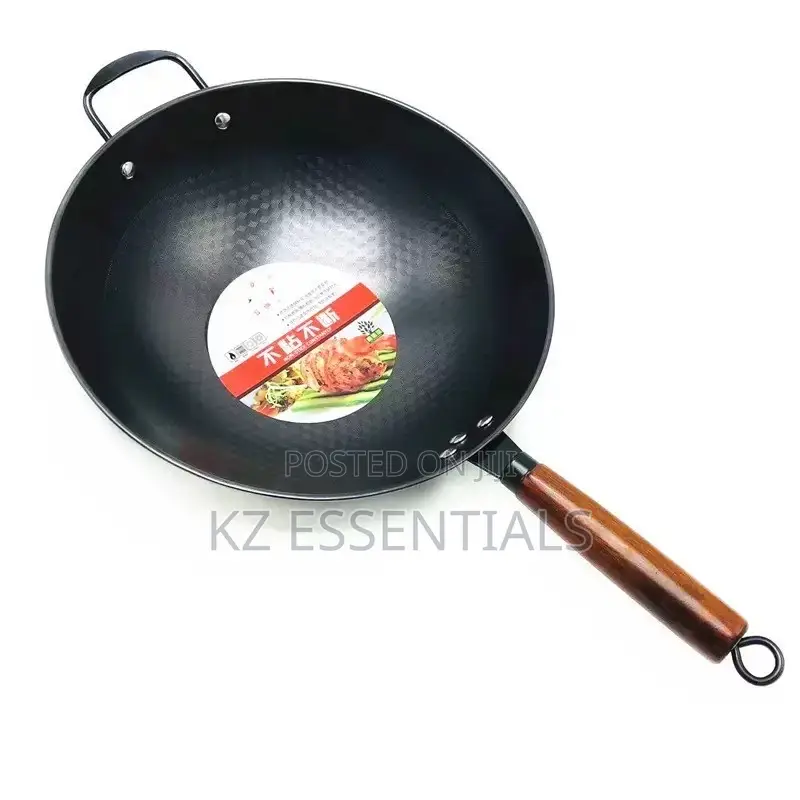 32/34cm Stainless Steel Honeycomb Wok
