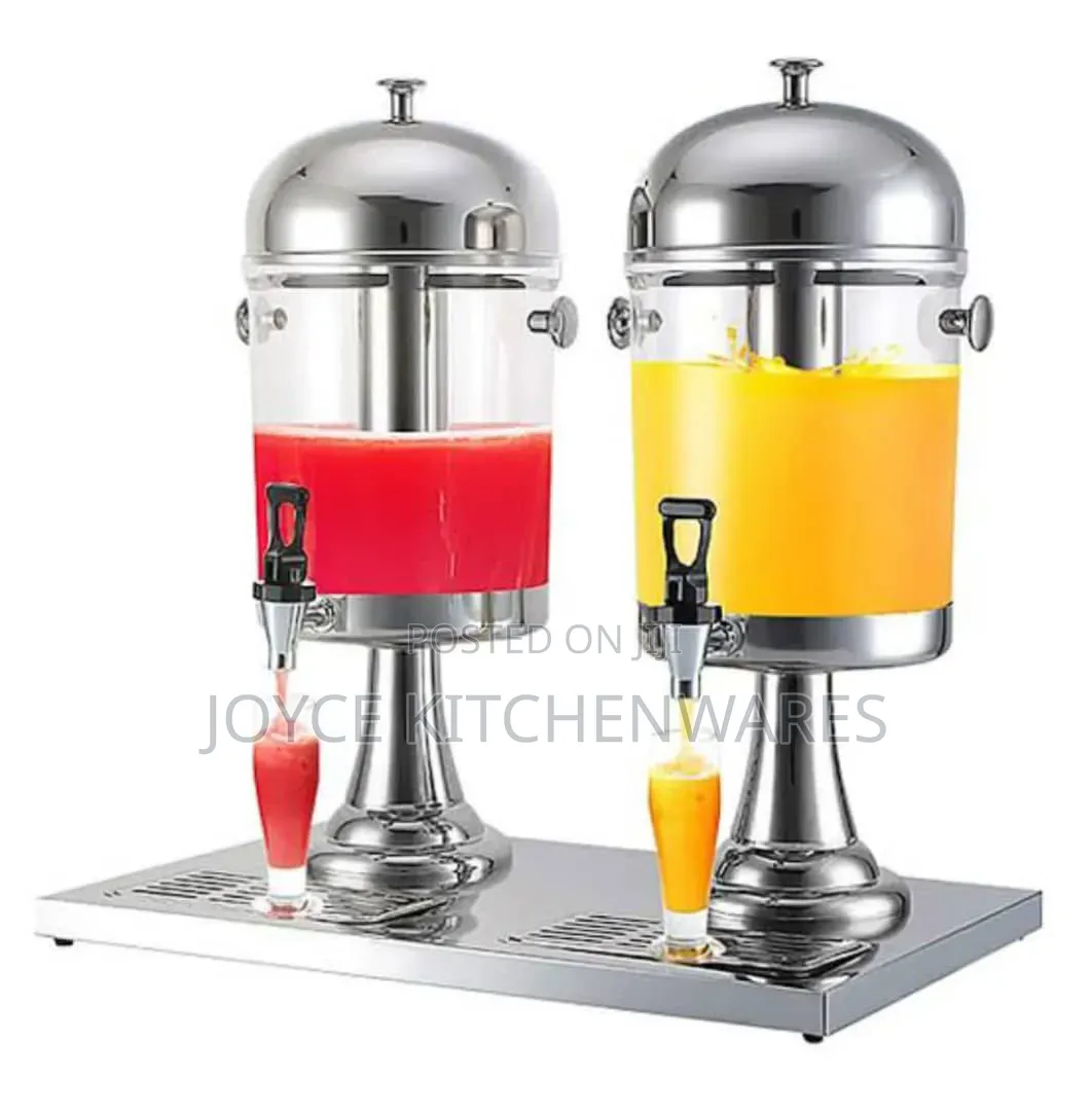 Double Stainless Steel Juice Dispenser Set