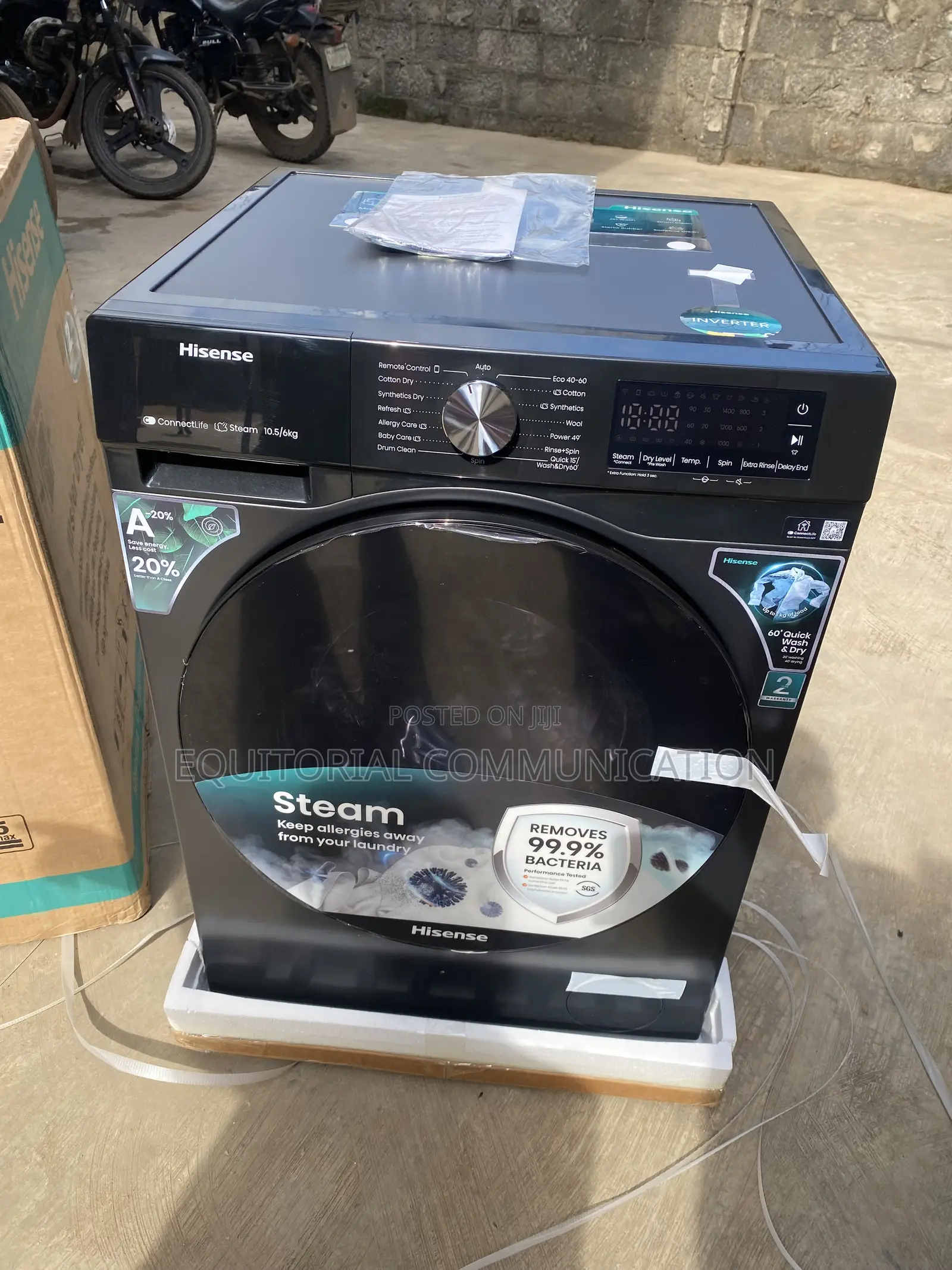 Hisense WD3S1043BT All-in-One Washing & Drying Machine 10.5kg/6kg